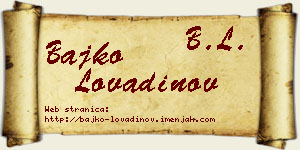 Bajko Lovadinov vizit kartica